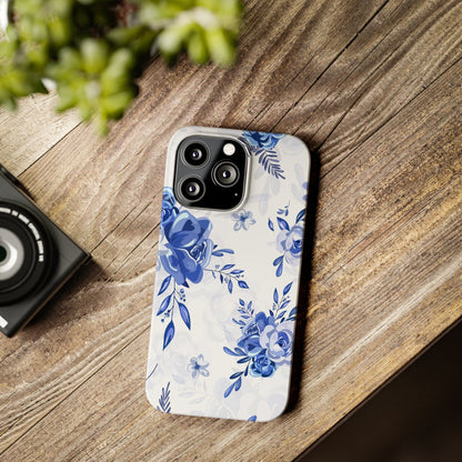 French Blue and White Toille, Slim Phone Cases, Case-Mate IPHONE16 and all sizes