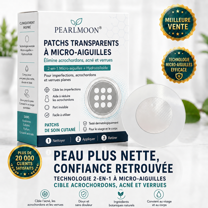𝐏𝑬𝗔𝙍𝙇𝐌𝑶𝗢𝙉® 𝐏𝐚𝐭𝐜𝐡 𝐌𝐢𝐜𝐫𝐨𝐧𝐞𝐞𝐝𝐥𝐞 & 𝐇𝐲𝐝𝐫𝐨𝐜𝐨𝐥𝐥𝐨ï𝐝𝐞 𝟐-𝐞𝐧-𝟏🍀 | 𝐀𝐢𝐝𝐞 à é𝐥𝐢𝐦𝐢𝐧𝐞𝐫 𝐥'𝐚𝐜𝐧é, 𝐥𝐞𝐬 𝐯𝐞𝐫𝐫𝐮𝐞𝐬 𝐩𝐥𝐚𝐧𝐞𝐬 𝐞𝐭 𝐥𝐞𝐬 𝐚𝐜𝐫𝐨𝐜𝐡𝐨𝐫𝐝𝐨𝐧𝐬 | 𝐀𝐢𝐝𝐞 à 𝐚𝐭𝐭é𝐧𝐮𝐞𝐫 𝐥𝐞𝐬 𝐫𝐢𝐝𝐞𝐬, 𝐥𝐞𝐬 𝐜𝐢𝐜𝐚𝐭𝐫𝐢𝐜𝐞𝐬 𝐞𝐭 𝐥𝐞𝐬 𝐢𝐦𝐩𝐞𝐫𝐟𝐞𝐜𝐭𝐢𝐨𝐧𝐬 | 𝐏𝐚𝐭𝐜𝐡𝐬 𝐢𝐧𝐯𝐢𝐬𝐢𝐛𝐥𝐞𝐬 𝐩𝐨𝐮𝐫 𝐥𝐞 𝐯𝐢𝐬𝐚𝐠𝐞 𝐞𝐭 𝐥𝐞 𝐜𝐨𝐫𝐩𝐬
