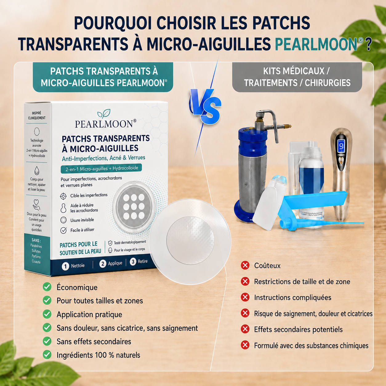 𝐏𝑬𝗔𝙍𝙇𝐌𝑶𝗢𝙉® 𝐏𝐚𝐭𝐜𝐡 𝐌𝐢𝐜𝐫𝐨𝐧𝐞𝐞𝐝𝐥𝐞 & 𝐇𝐲𝐝𝐫𝐨𝐜𝐨𝐥𝐥𝐨ï𝐝𝐞 𝟐-𝐞𝐧-𝟏🍀 | 𝐀𝐢𝐝𝐞 à é𝐥𝐢𝐦𝐢𝐧𝐞𝐫 𝐥'𝐚𝐜𝐧é, 𝐥𝐞𝐬 𝐯𝐞𝐫𝐫𝐮𝐞𝐬 𝐩𝐥𝐚𝐧𝐞𝐬 𝐞𝐭 𝐥𝐞𝐬 𝐚𝐜𝐫𝐨𝐜𝐡𝐨𝐫𝐝𝐨𝐧𝐬 | 𝐀𝐢𝐝𝐞 à 𝐚𝐭𝐭é𝐧𝐮𝐞𝐫 𝐥𝐞𝐬 𝐫𝐢𝐝𝐞𝐬, 𝐥𝐞𝐬 𝐜𝐢𝐜𝐚𝐭𝐫𝐢𝐜𝐞𝐬 𝐞𝐭 𝐥𝐞𝐬 𝐢𝐦𝐩𝐞𝐫𝐟𝐞𝐜𝐭𝐢𝐨𝐧𝐬 | 𝐏𝐚𝐭𝐜𝐡𝐬 𝐢𝐧𝐯𝐢𝐬𝐢𝐛𝐥𝐞𝐬 𝐩𝐨𝐮𝐫 𝐥𝐞 𝐯𝐢𝐬𝐚𝐠𝐞 𝐞𝐭 𝐥𝐞 𝐜𝐨𝐫𝐩𝐬
